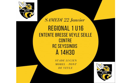 Match U16 22 janvier 2022