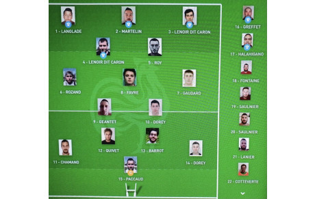 Compo match séniors 9 avril 2022