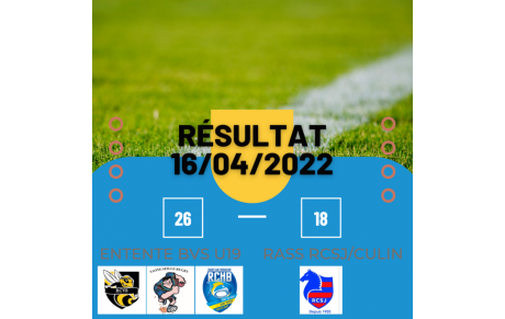 Résultat U19 16 avril 2022